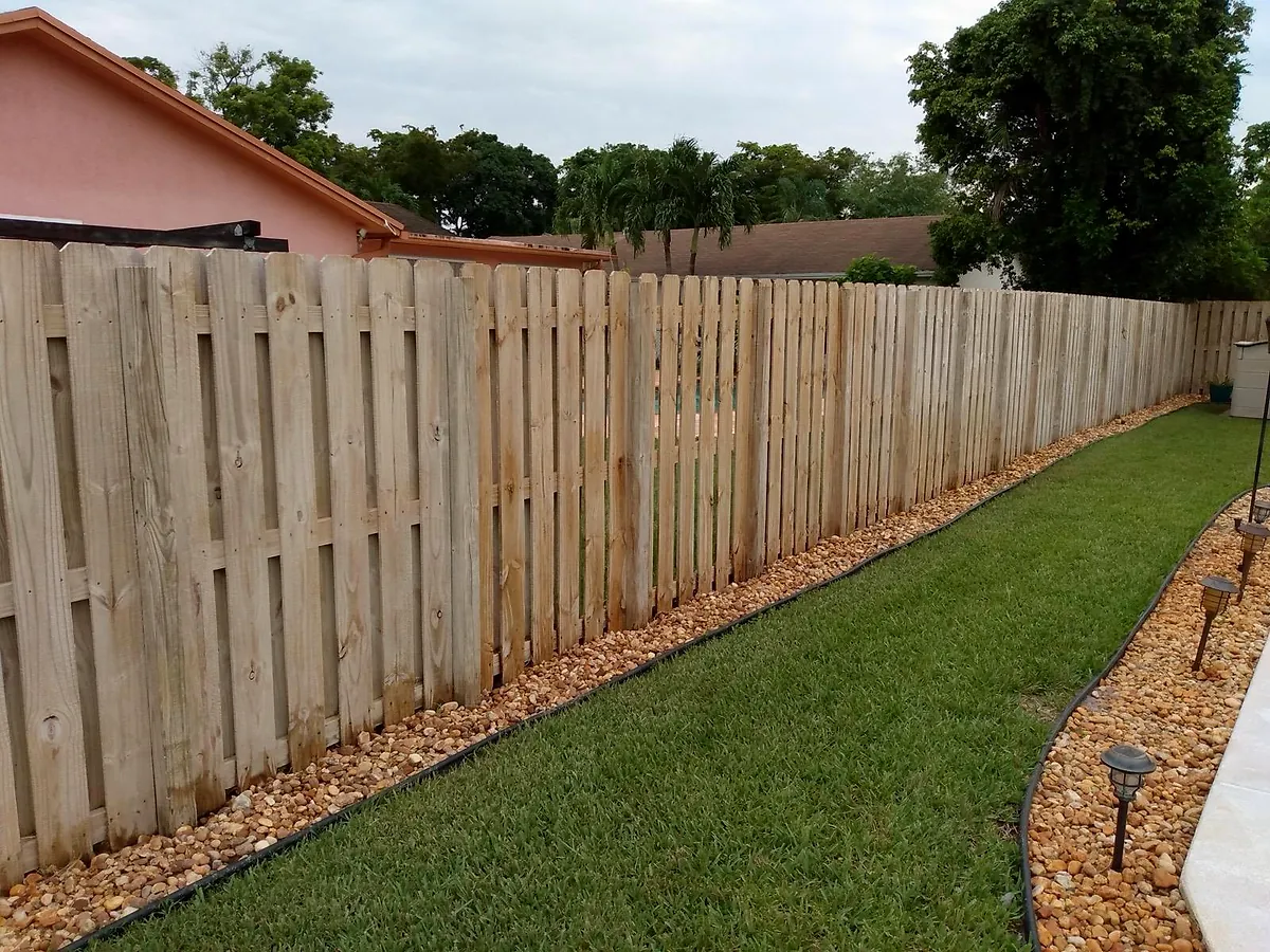 Wood Fence by Spray & Wash in South Florida